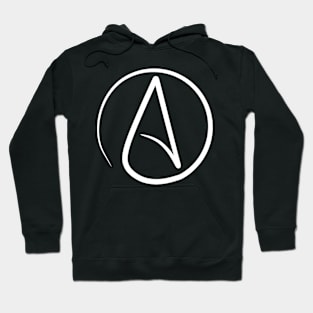 Atheist symbol in white Hoodie